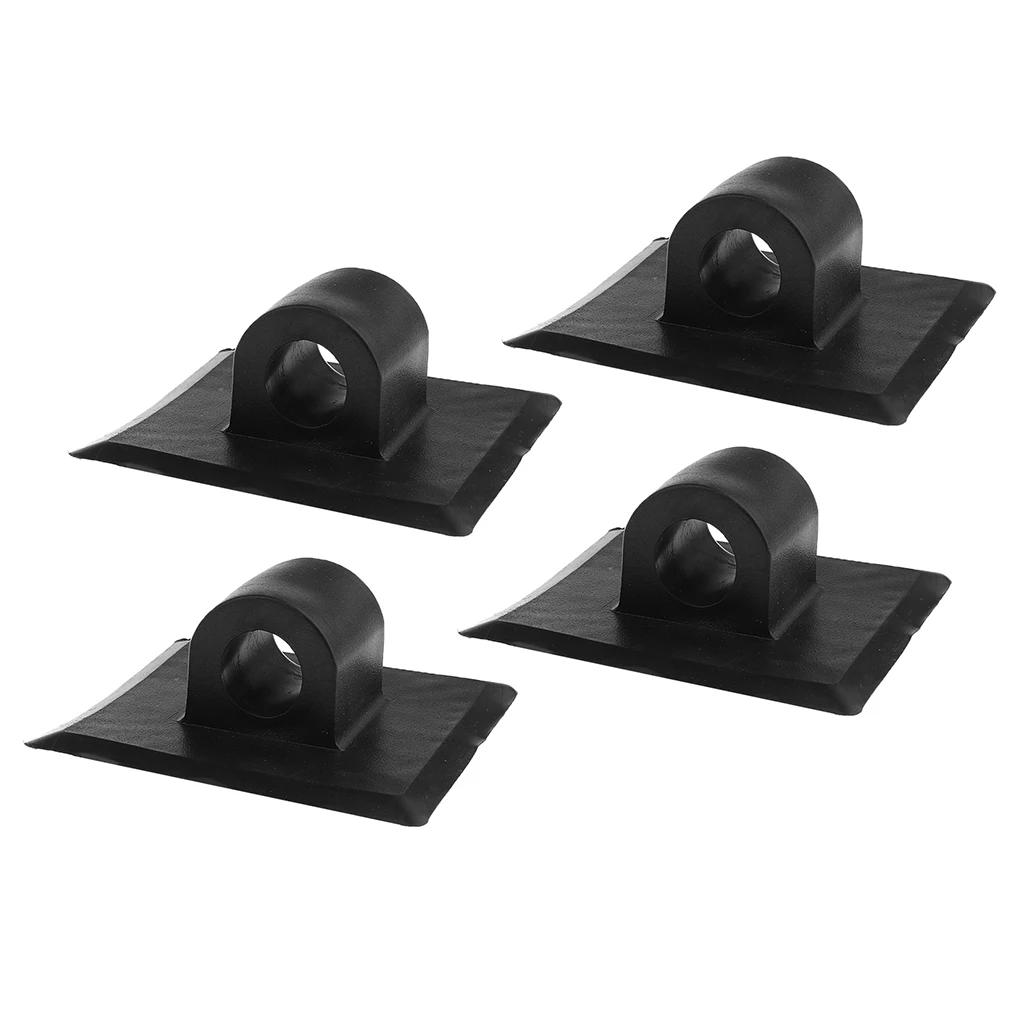 4pcs Inflatable Boat Kayak Fishing Boat Sailing Engine Parts Outboard Motor Mount Stand Holder Bracket Black Set