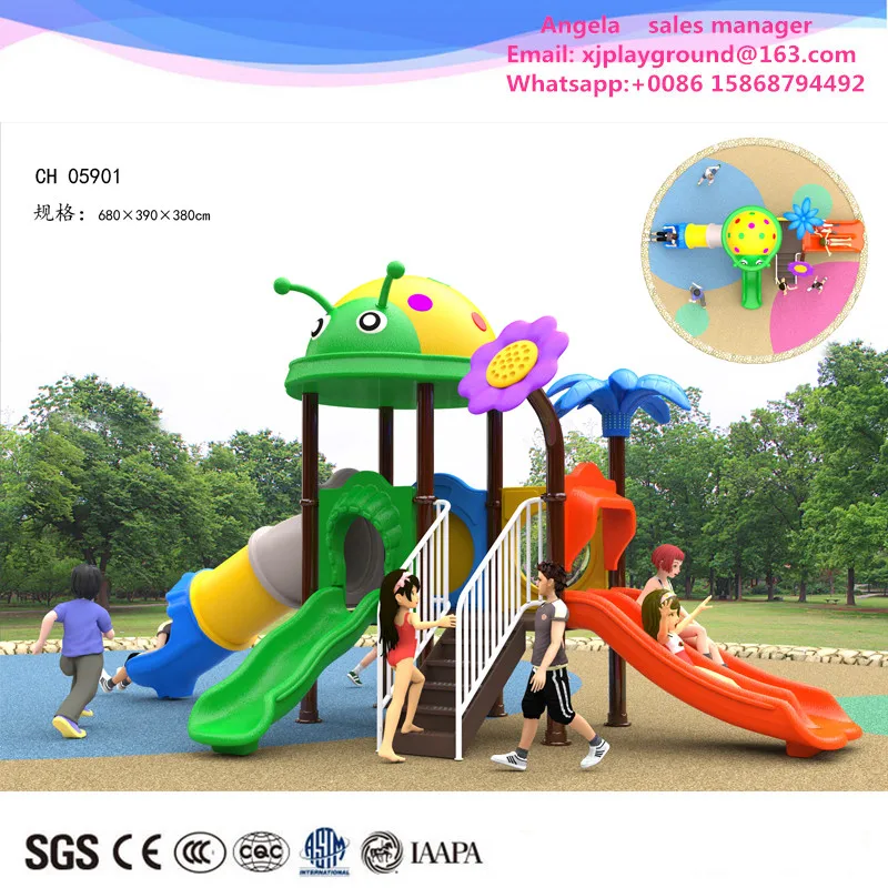 Kids outdoor playground LLDPE plastic slidein Playground from Sports