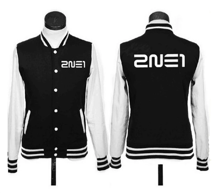 2016 kpop Kroea music group 2NE1 пальто с логотипом куртка флисовая бейсбольная форма