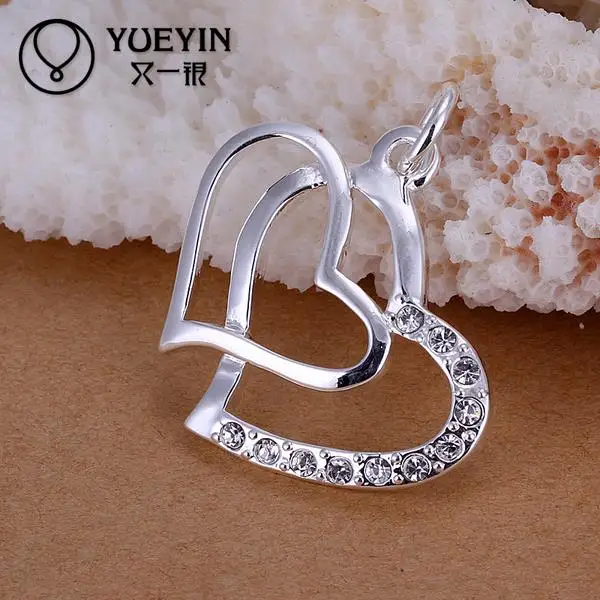 

silver plated pendant for women Necklace accessories Trendy wedding jewelry P091 Bridal Jewelry bijoux unisex jewelry