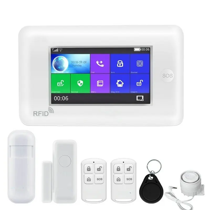 (1Set) BONLOR All Touch Screen Alexa Version 433MHz GSM&WIFI DIY Smart Home Security Monitor Alarm System Kits For Free Shipping (1Set) BONLOR All Touch Screen Alexa Version 433MHz GSM&WIFI DIY Smart Home Security Monitor Alarm System Kits For Free Shipping