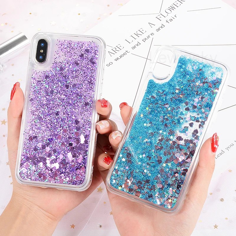 Прозрачный силиконовый Блестящий Жидкий чехол для Funda Samsung Galaxy A3 A5 2017 A6 A8 Plus A7 A9 2018