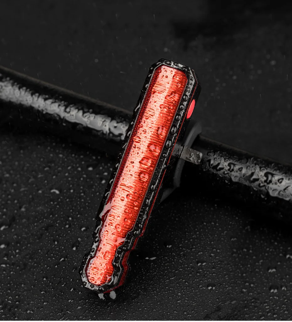 Flash Deal CoolChange Bike Light Waterproof LED Taillight Cycling Safety Warning Light USB Rechargable Night Riding MTB Bicycle Rear Light 2