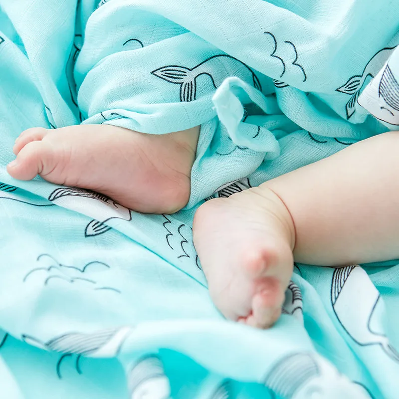 Детское одеяло дышащий муслин Обёрточная бумага из хлопка для новорожденных бамбуковое волокно Детские Пеленальный Многофункциональный