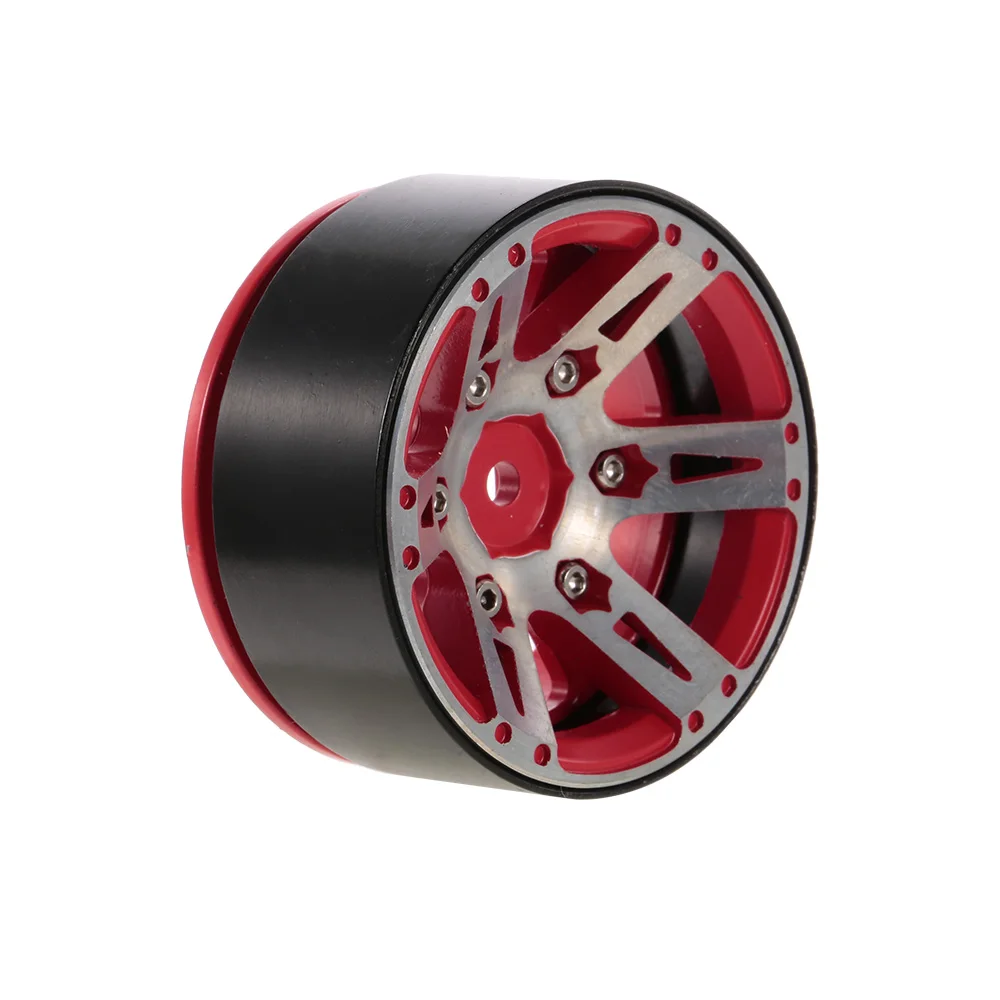 

4pcs 1.9 inch Wheel Hub Beadlock Wheel Rim for 1:10 RC Rock Crawler Axial SCX10 90046 D90 TRX-4 RC Car