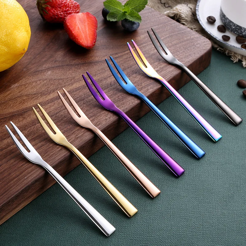 

Rainbow Color Long Handle Spoons Forks Soup ScoopStainless Steel Ice Cream Tea Coffee Spoon Home Tableware Dinnerware Cutlery