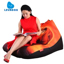 LEVMOON Beanbag Sofa Chair The Lion King Seat Zac Comfort Bean Bag Bed Cover Without Filler Cotton Indoor Beanbag Lounge Chair