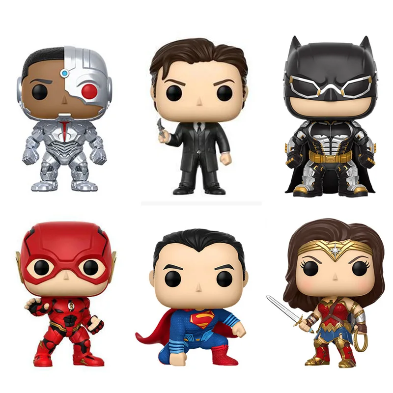 Лига Справедливости рисунок Nendoroid 10 см ПВХ DC флэш Wonder Woman Бэтмен Фигурка Супермена игрушечные лошадки