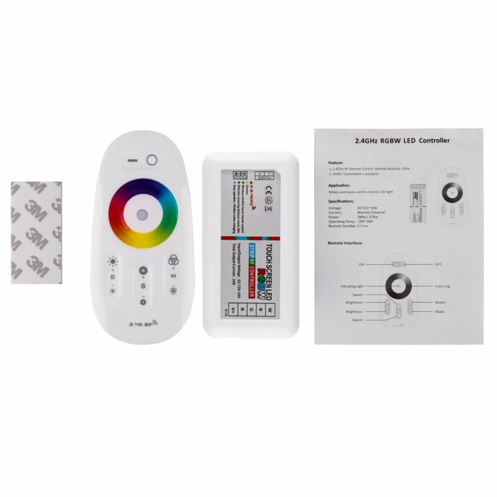 RGBW/RGB LED контроллер сенсорный экран 2 4G DC12 24V 18A пульт дистанционного управления