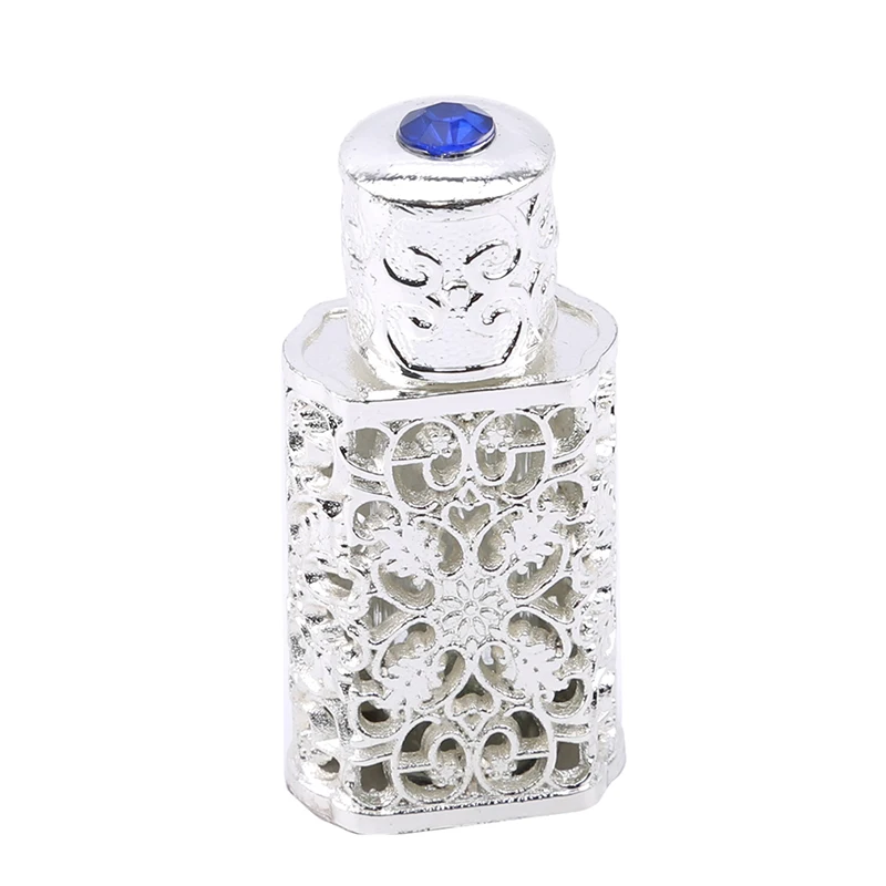 3 мл Ретро металлический флакон для парфюма в арабском стиле, Эфирный контейнер, Бутылочки для масла, королевская стеклянная бутылка для украшения свадебной вечеринки, Лидер продаж