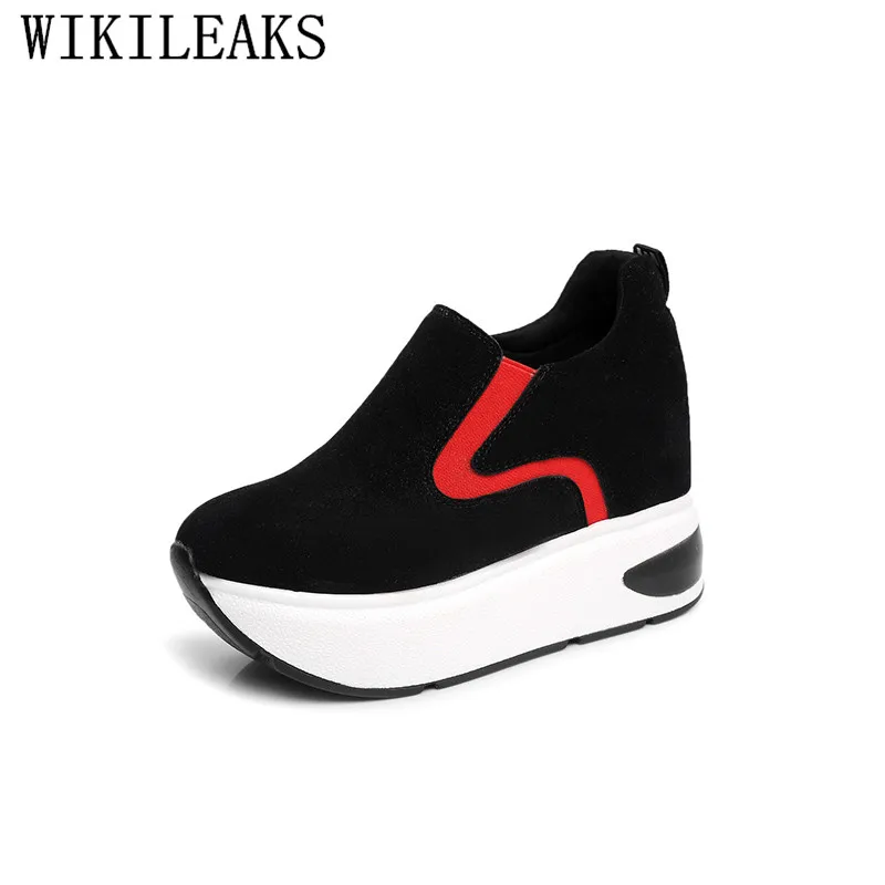 

Spring Autumn Brand Height Increasing Ladies Shoes Suede Platform Sneakers Wedge Shoes For Women Vulcanized Shoes Tenis Feminino