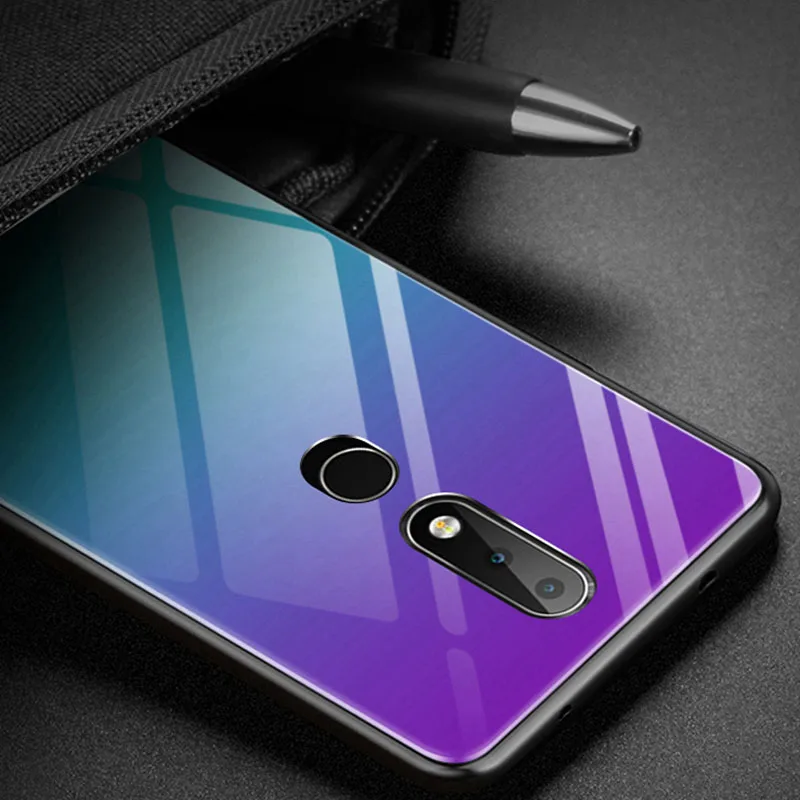 Чехол из закаленного стекла для Nubia Z17S NX595J чехол накладка с градиентными цветными