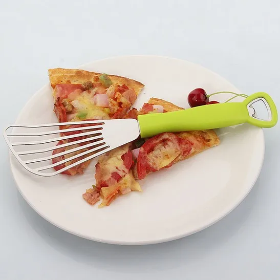 1PC S/Steel Barbecue Tongs BBQ Roasting Shovels Truners Leak Steak Shovel Spatula Food Clamp Clip Fired Cooking Tools KX 171