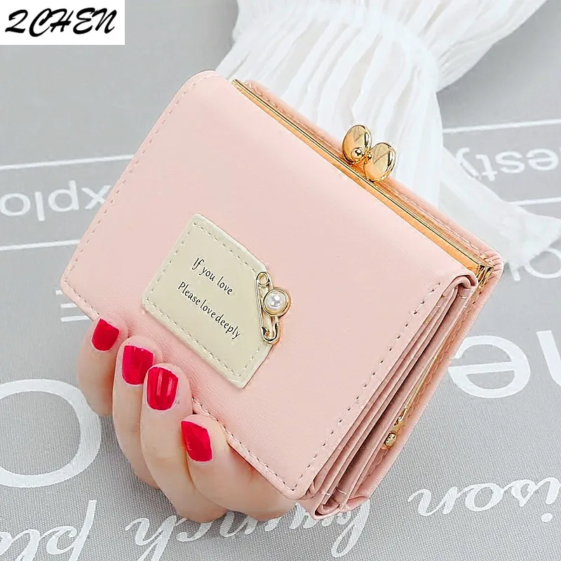 Women wallets Leather Small Brand Mini Women pearl Wallets Purses Female Short Coin Zipper Purse floral Credit Card Holder 422