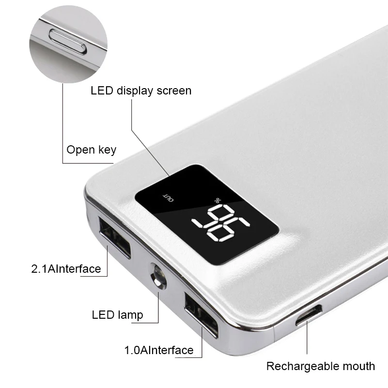 Slim 20000 mAh Power Bank Portable Ultra-thin Polymer Powerbank battery power-bank With LED Light Fast Charger for Mobile Phone Slim 20000 mAh Power Bank Portable Ultra-thin Polymer Powerbank battery power-bank With LED Light Fast Charger for Mobile Phone