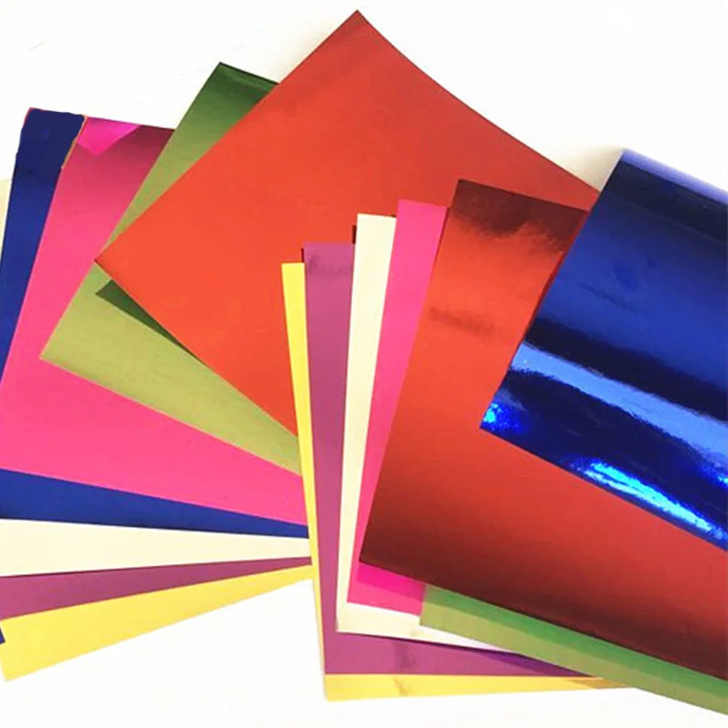 28 шт. бумага из фольги зеркальная поверхность украшения из бумаги квадратный оригами многоцветный художественный металлический резак штампы бумага для рукоделия 15x15 см