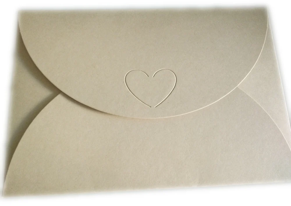 5X любовь сердце пряжка жемчужные конверты свадебные приглашения Новогодние поздравительные открытки Рождественские открытки 19,5x13,5 см - Цвет: craft