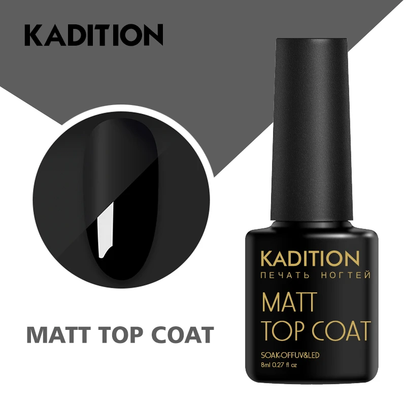

KADITION 8ML Matte Top Coat Base Gel Nail Polish Poly Gel Varnishes All for Nails Set for Manicure Cuticle Oil Hybrid Nail Art