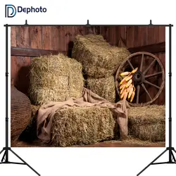 DePhoto ферма сарай Haystacks Кукуруза интерьер сцены Детские фотографии фоны индивидуальные фотографические фоны для фотостудии