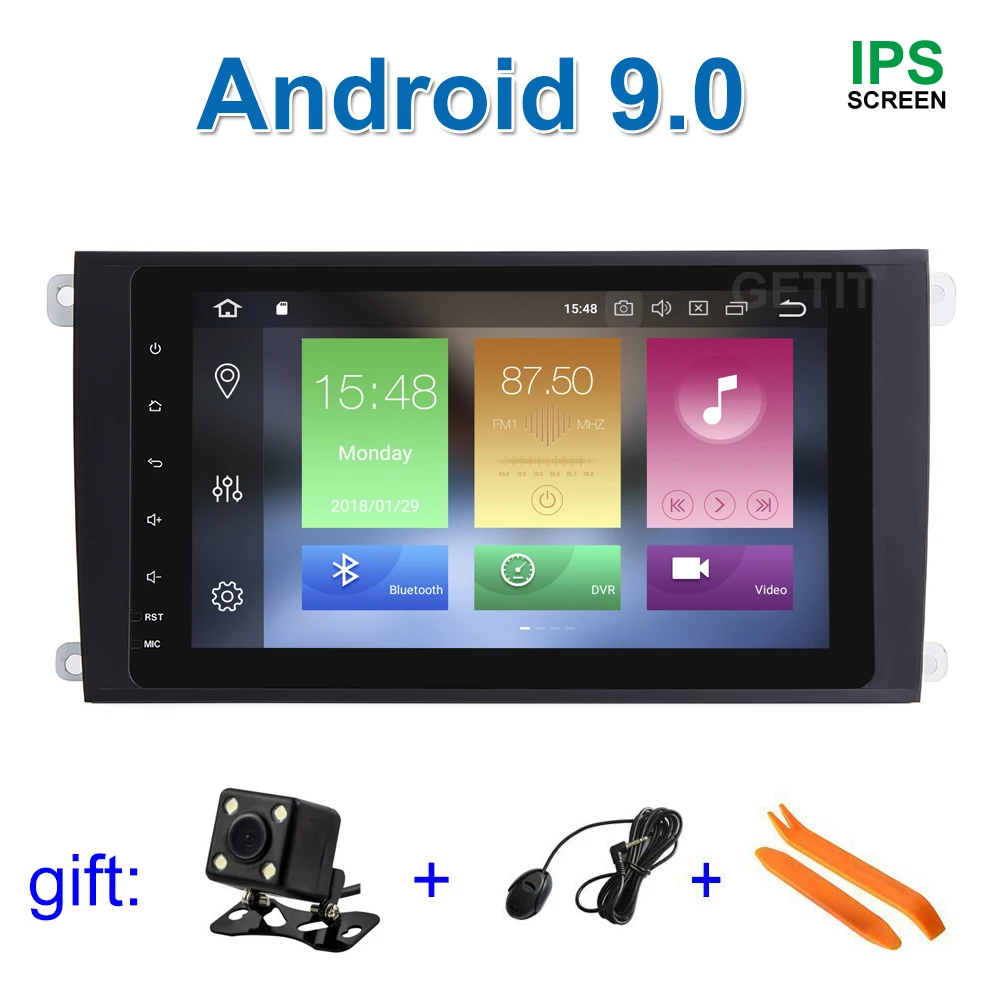 Sale 64G ROM Android 9 Car DVD Stereo Multimedia Player Radio GPS for Porsche Cayenne 2003-2010 0
