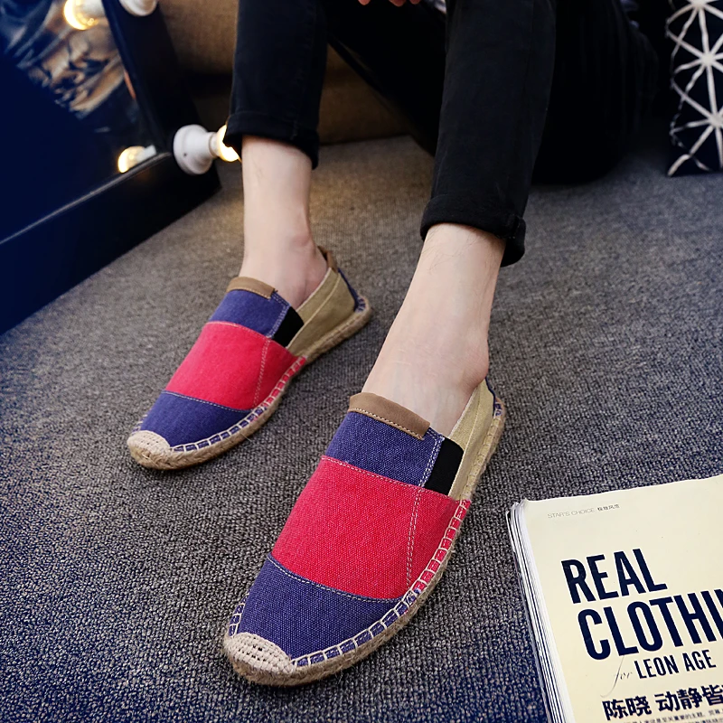 Goodtimeshow Flats Shoes Casual Summer Espadrilles Men Patchwork Shoes Men Loafers Shoes Goodtimeshow Flats Shoes Casual Summer Espadrilles Men Patchwork Shoes Men Loafers Shoes