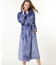 Robes Pajamas Winter Bath Lounge Long Kimono Robe Vintage Fleece Lined Ultra Plush Plus Size for Women and Men ouc032
