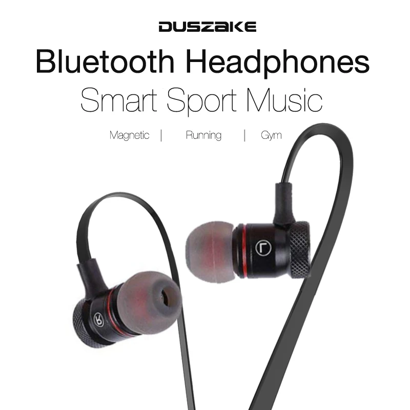 DUSZAKE Спортивные Bluetooth наушники, беспроводные наушники для телефона, гарнитура для бега с микрофоном, стерео Bluetooth наушники для телефона