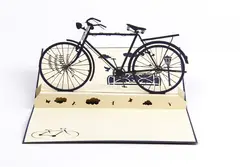 Ynaayu 1 шт. 3D Ретро велосипед поздравительные открытки ручной работы дизайн карты ребенка день рождения вечерние карты вечеринок 9,9*14,9 см