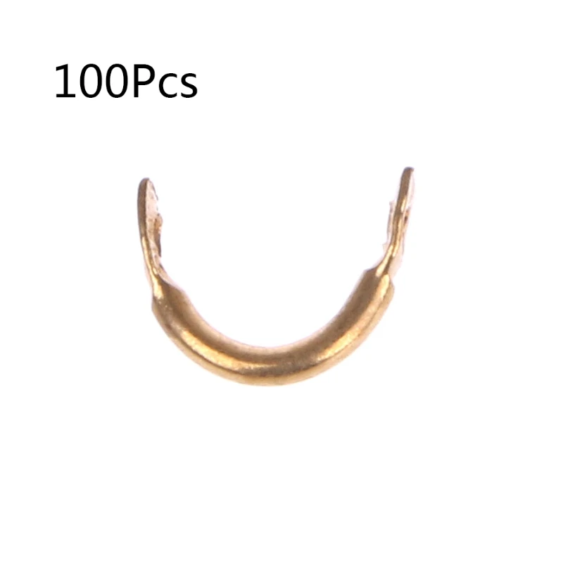 

100pcs Fishing U Ring Baits Lure Tool Golden Stainless Steel Accessories Tackle