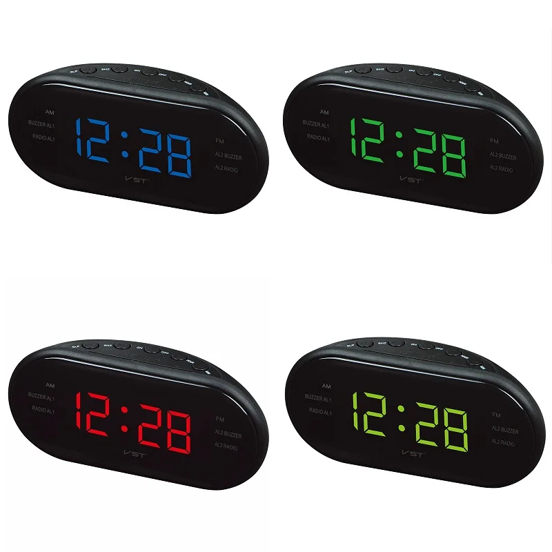 RU Warehouse Portable Mini Radio FM/AM Dual Band Radio Receiver With Clock LED Display Sleep Snooze Multifunction Radio Receiver