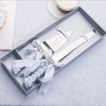 

2016 Sale Wedding Favors And Gifts Free Shipping Personalized Rose Wedding Cake Knife Serving Set Decoration Custom