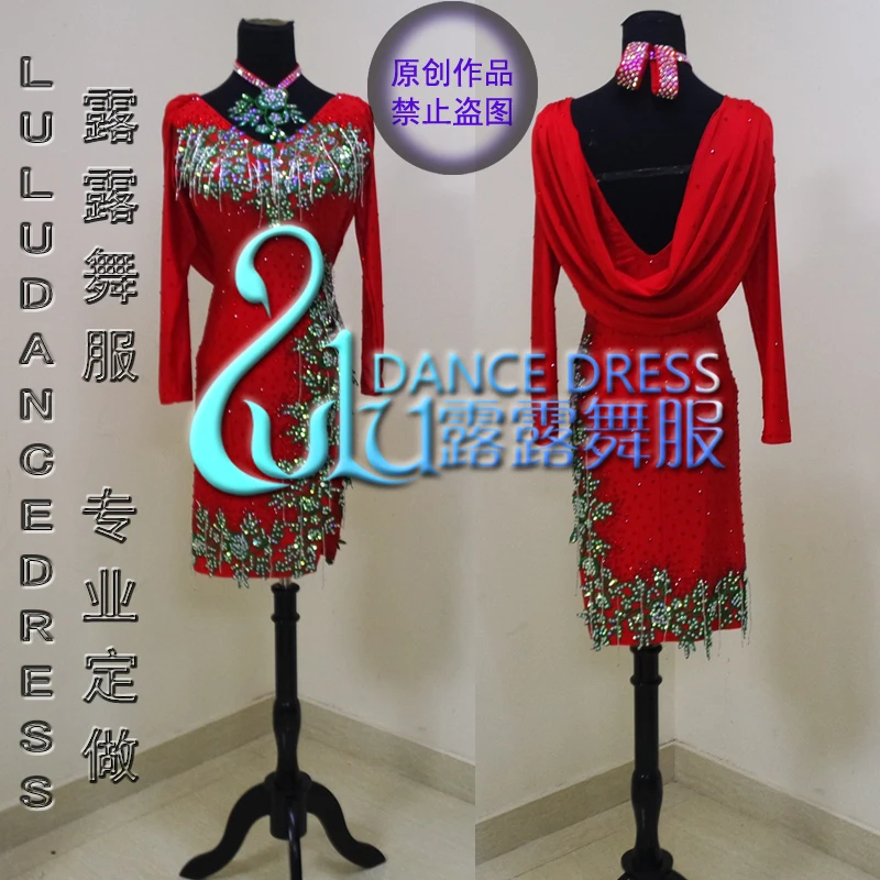 

Latin Dance Dress Clothing Girls Salsa Costume Ballroom Competition dress