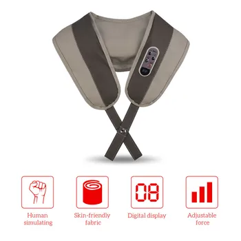 

4D Electric Shiatsu Shoulder Massager U Shaped Back Stimulator Household Office Neck Kneading Massage Shawl Pain Soreness Relief