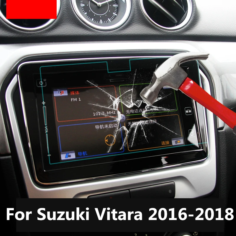 

For Suzuki Vitara 2016-2018 Car styling Navigation Tempered Glass Screen Protector Steel Portective Auto Accessories