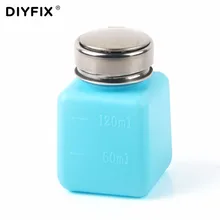 DIYFIX 120 мл пустая бутылка для жидкого спирта, для удаления остатков клея, инструмент для очистки, портативный дозатор, бутылка с насосом