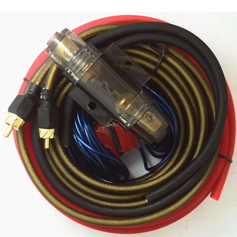 

Amplifier Installation Audio Wire Cable Kit 8GA Car Power with Fuse Holder Speaker Car Power Subwoofer with Fuse Holder