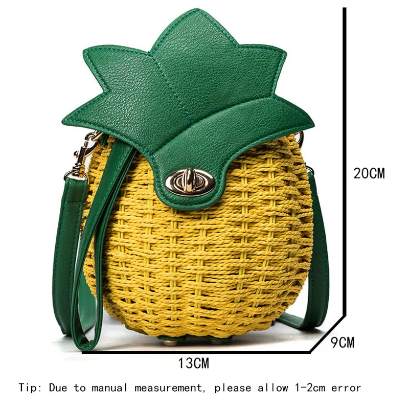 Women Pineapple Handbags Straw Weave Designer Female Shoulder Bags Ladies Fashion Clutches Tote Women Messenger Bag SS0319 (15)