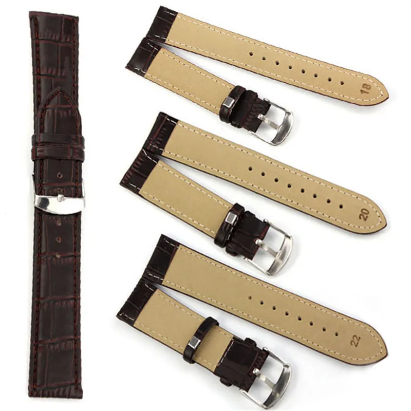 Ремешки кожаный соединитель из нержавеющей стали по заказу Пряжка часы с застежкой кожаные ремни strap18, 20,22 мм наручный ремешок для наручных
