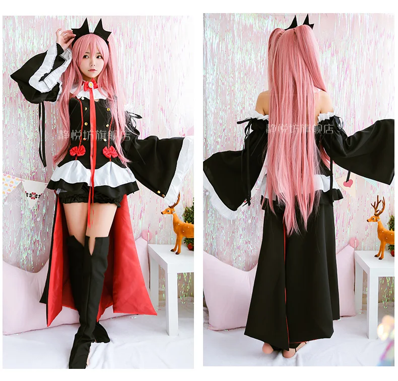 Аниме Серафим конца косплей Krul Tepes COS Хэллоуин вечерние костюмы готика вампира Лолиты комплекты