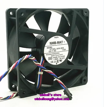 

Free shipping ! Original 12cm cooling fan 4715KL-04W-B56 12V 1.3A Y4574 fan PWM 4wires ~