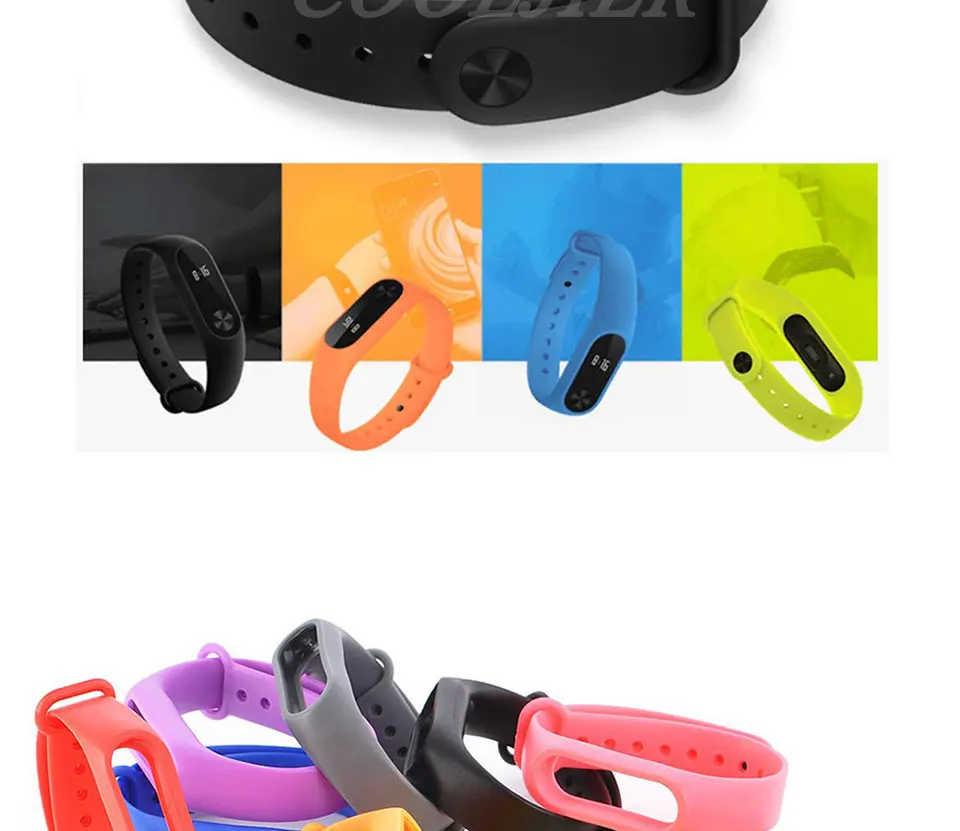 COOLJIER mi band 2, ремешок на запястье, Цветной силиконовый ремешок для Xiaomi mi Band 2, аксессуары для смарт-браслета, браслет на запястье