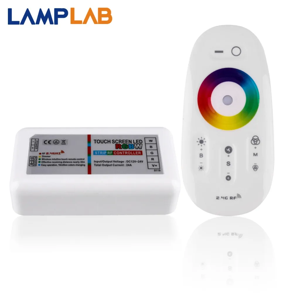 

RF 2.4G RGB RGBW Controller Touch Screen DC12-24V Remote Control For RGBW LED Strip