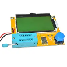 LCR-T4 Mega328 Digital Transistor Tester Diode Triode Capacitance ESR Meter MOS/PNP/NPN LCR 12864 LCD screen ESR-T4 Resistors multifunctional electronic circuit meter transistor esr tester diode triode capacitance mos mega mos pnp w display