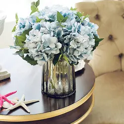Фестиваль искусственная Гортензия цветок шелковая ткань пластик пион букет свадебные принадлежности DIY украшения дома для дня рождения