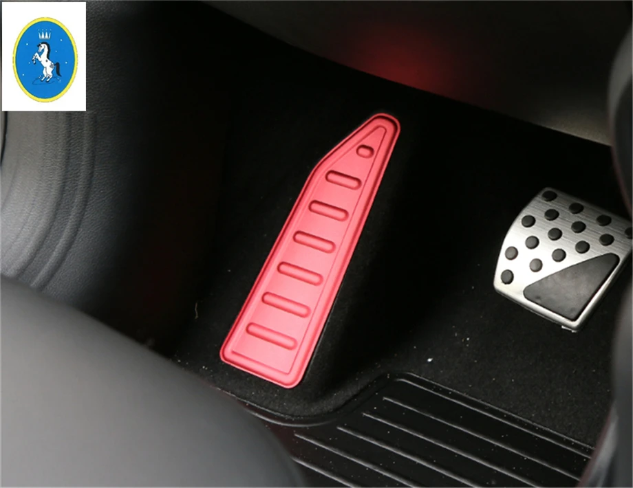 Yimaautotrim авто аксессуар для левой ноги Подножка педаль декоративная панель крышка комплект для Jeep Renegade- серебристый красный