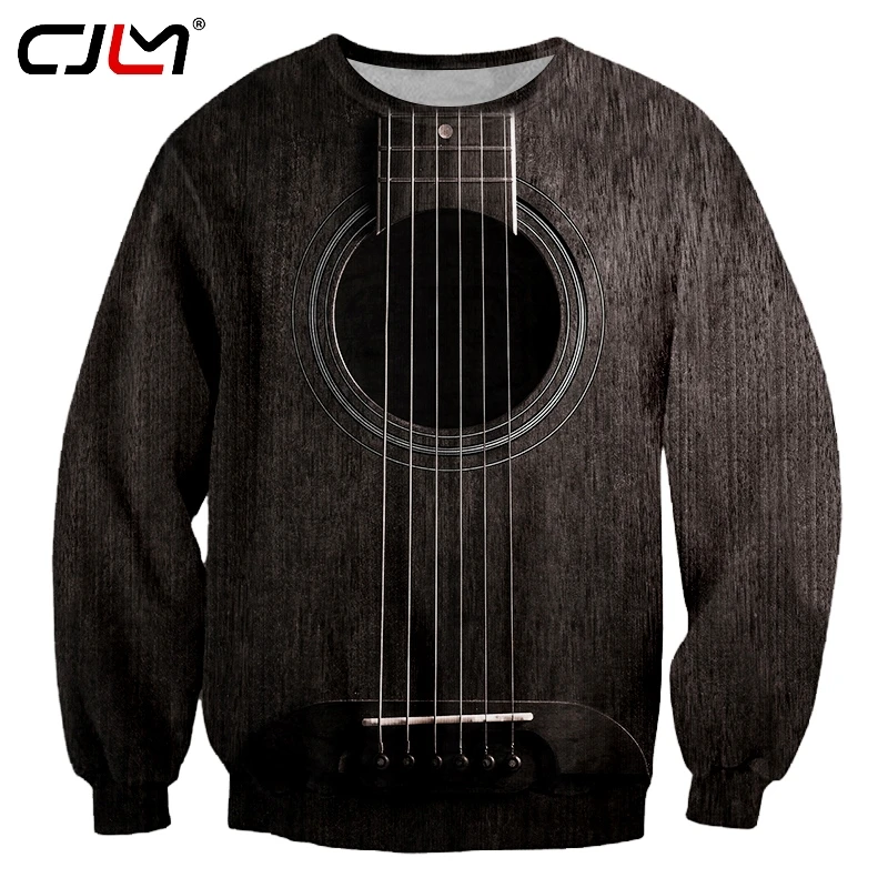 

CJLM Art Musical Instrument Guitar Summer Men's 3D Full Printing Fashion Sweatshirt Print Style Fitness Casual Long Sleeve
