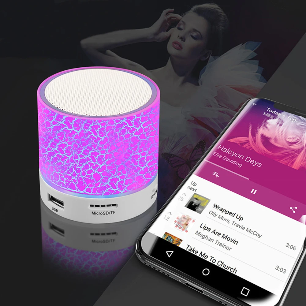 Portable Mini Bluetooth Speakers Wireless Hands Free LED Speaker With TF USB FM Sound Music A9 LED Bluetooth Speaker Mini Speakers Hands Free Portable Wireless Speaker With TF Card Mic USB Audio Music Player (3)