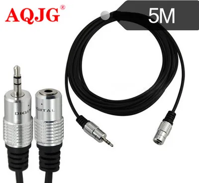 5 м Алюминий Shell 3.5 мм Extension Line мужчин и женщин аудио кабель наушников DC3.5 M/F кабель aqjg