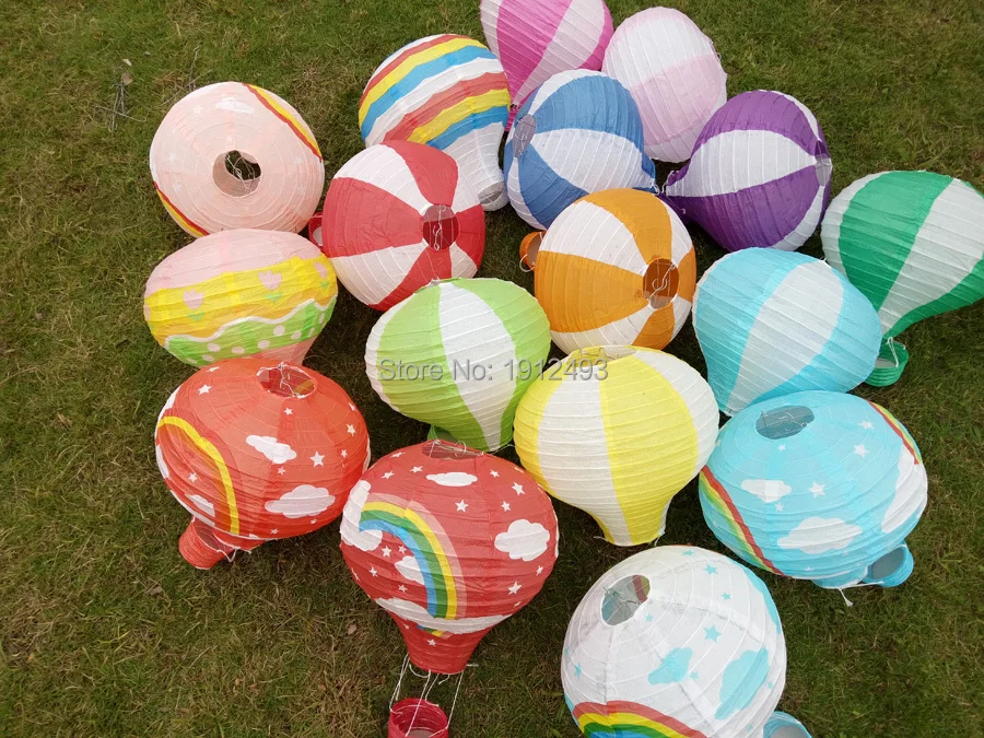 Multicolor Hot Air Balloon Paper Lantern Wishing Lanterns (16).jpg