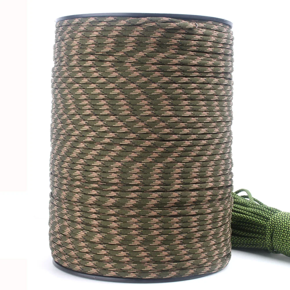 Paraquedas ao ar Yooupara Paracord Carretéis 7 Fios Corda Livre Escalada Tático Sobrevivência 550 250 Cores 4mm 1000ft - 4 Cheap Paracord